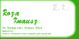 roza knausz business card